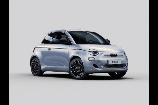 Fiat 500E La Prima 42 kWh | Uit voorraad leverbaar | Panoramadak | Adapt. Cruise | Pack Top Plus | Camera | Leder | Apple Carplay