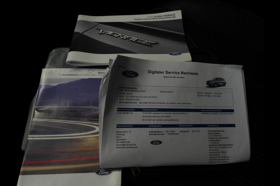 Ford Kuga 2.5 PHEV Plug-In Vignale LEER/MEMORY/B&O/HEAD-UP/LED/18"LMV!