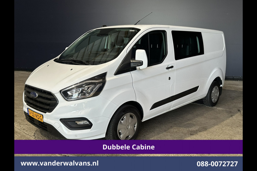 Ford Transit Custom 2.0 TDCI 131pk Automaat L2H1 Dubbele Cabine Euro6 Airco | Xenon | 6-Zits | Camera | Apple Carplay | Adaptieve Cruisecontrol LED, Android Auto, Trekhaak, Stoelverwarming, Verwarmde voorruit, Parkeersensoren, Achterklep