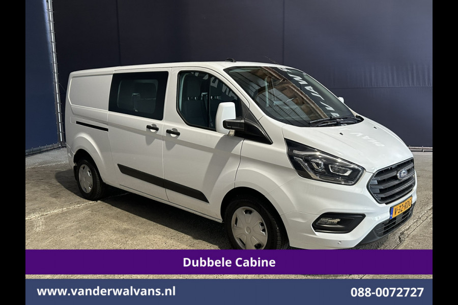 Ford Transit Custom 2.0 TDCI 131pk Automaat L2H1 Dubbele Cabine Euro6 Airco | Xenon | 6-Zits | Camera | Apple Carplay | Adaptieve Cruisecontrol LED, Android Auto, Trekhaak, Stoelverwarming, Verwarmde voorruit, Parkeersensoren, Achterklep