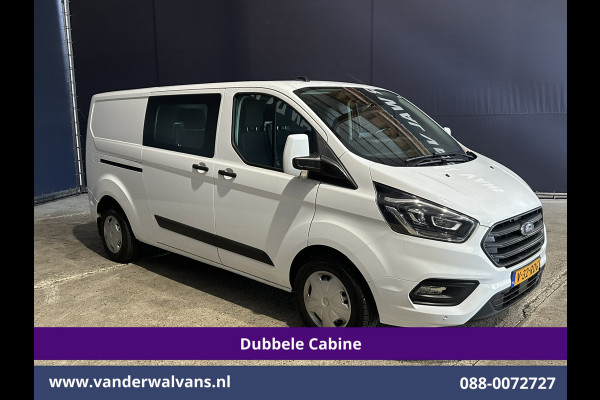 Ford Transit Custom 2.0 TDCI 131pk Automaat L2H1 Dubbele Cabine Euro6 Airco | Xenon | 6-Zits | Camera | Apple Carplay | Adaptieve Cruisecontrol LED, Android Auto, Trekhaak, Stoelverwarming, Verwarmde voorruit, Parkeersensoren, Achterklep