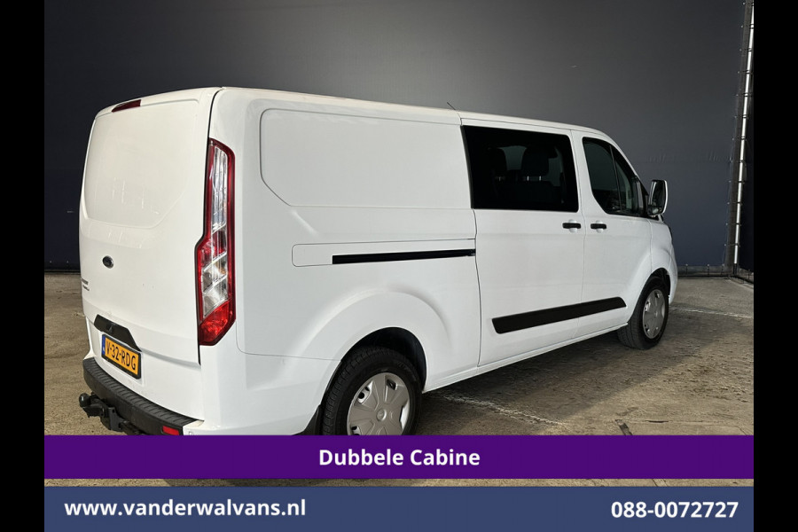 Ford Transit Custom 2.0 TDCI 131pk Automaat L2H1 Dubbele Cabine Euro6 Airco | Xenon | 6-Zits | Camera | Apple Carplay | Adaptieve Cruisecontrol LED, Android Auto, Trekhaak, Stoelverwarming, Verwarmde voorruit, Parkeersensoren, Achterklep