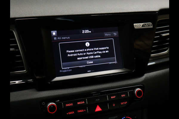 Kia Niro 1.6 GDi Hybrid DynamicLine [APPLE CARPLAY, ANDROID, ACHTERUITRIJCAMERA, CRUISECONTROL, CLIMATE CONTROL, HALFLEDER, NAVIGATIE, LANE ASSIST, BLUETOOTH, NIEUWSTAAT]