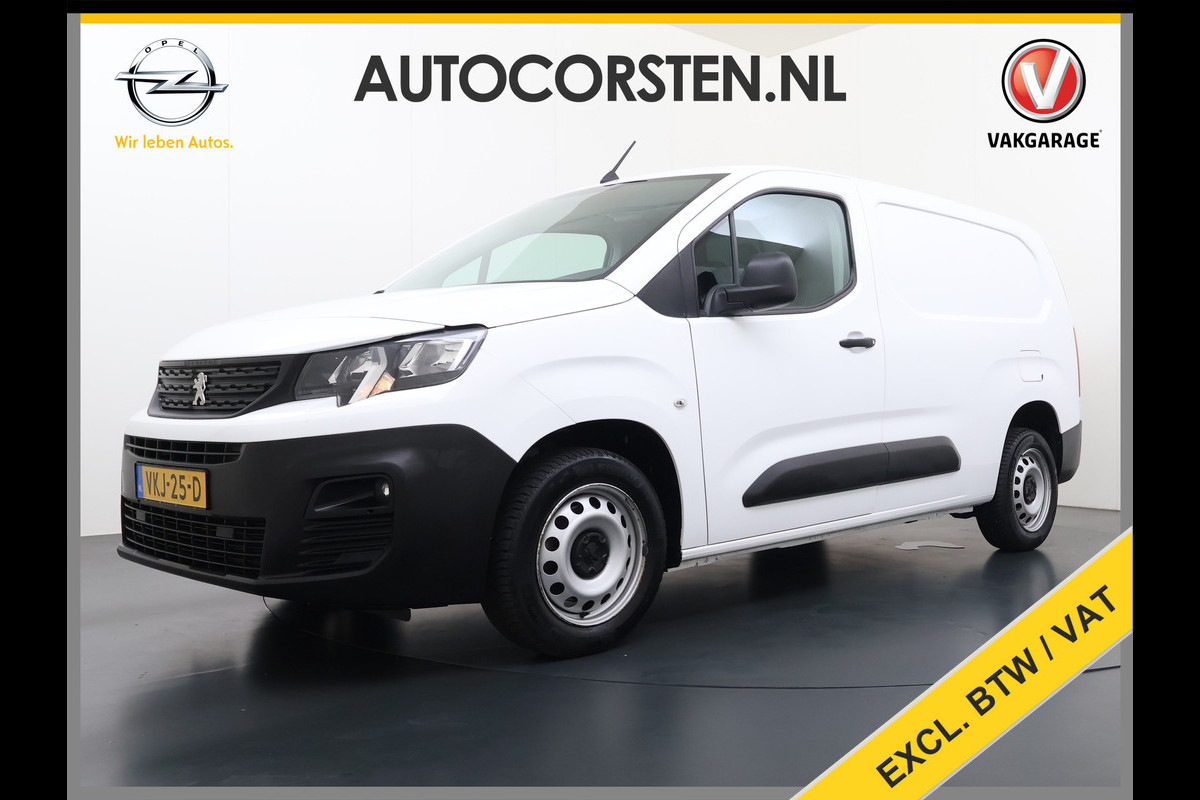 Peugeot Partner 1.5HDI 102PK Lang L2 Premium Navi Airco Apple Carplay Android Auto Cruise Control Pdc Premium Bluetooth DAB Tussenwand Schuifdeur Achterdeuren Euro 6 1e Eigenaar Dealeronderhouden Origineel Nederlandse Auto