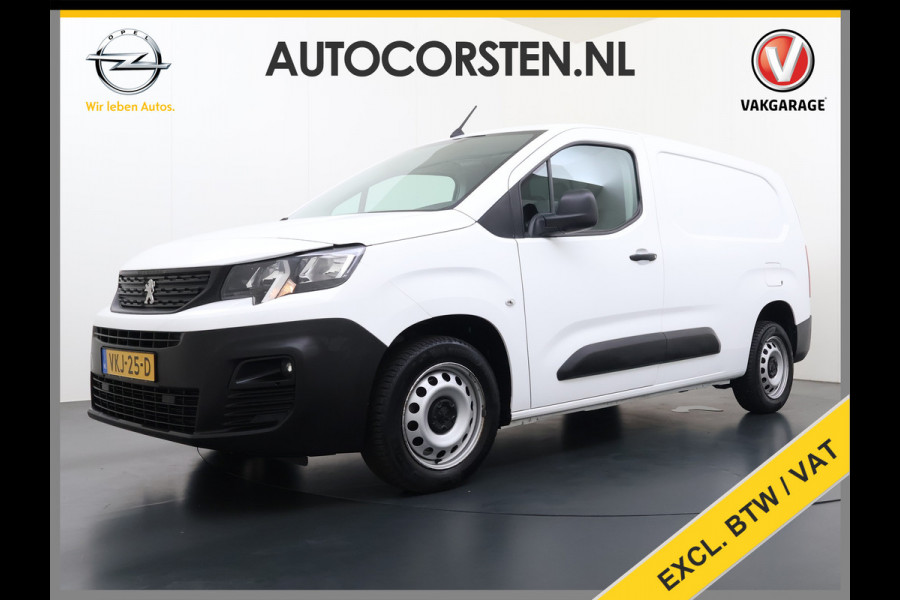 Peugeot Partner 1.5HDI 102PK Lang L2 Premium Navi Airco Apple Carplay Android Auto Cruise Control Pdc Premium Bluetooth DAB Tussenwand Schuifdeur Achterdeuren Euro 6 1e Eigenaar Dealeronderhouden Origineel Nederlandse Auto