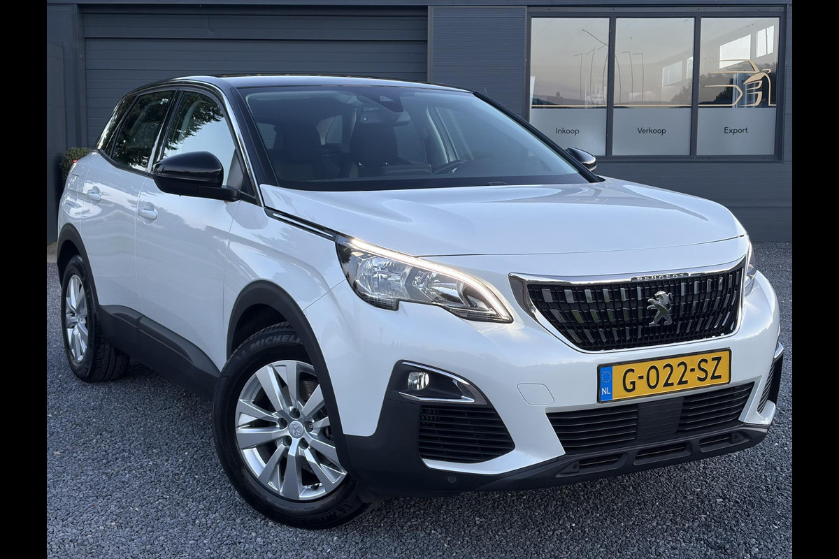 Peugeot 3008 1.2 PureTech Active ✓D-riem vv in 2023✓360° Camera✓Carplay✓Navi✓131pk✓Clima✓Cruise✓Trekhaak✓Dealer Onderhouden✓Bj 11-2019✓Lm velgen✓6 Bak✓Pdc✓N.A.P✓Apk tot 06-2027