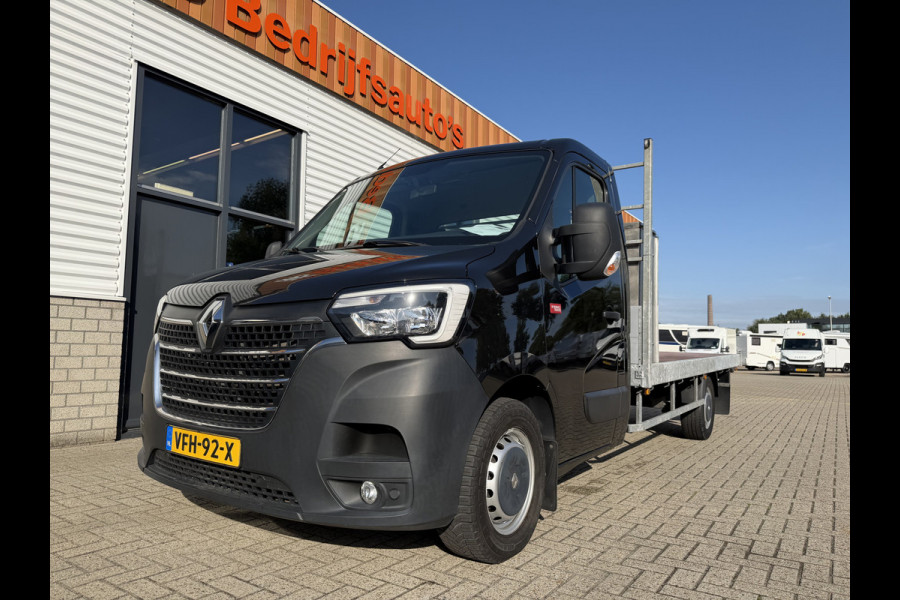 Renault Master T35 2.3 dCi 165pk L3 Energy EURO VI / vaste prijs rijklaar € 21.950 ex / lease vanaf € 358 / airco / cruise / navi / zwart metallic / pickup / plateau 375cm L x 210 cm B / euro 6