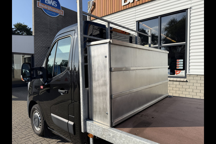 Renault Master T35 2.3 dCi 165pk L3 Energy EURO VI / vaste prijs rijklaar € 21.950 ex / lease vanaf € 358 / airco / cruise / navi / zwart metallic / pickup / plateau 375cm L x 210 cm B / euro 6