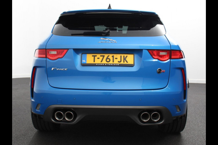 Jaguar F-Pace 5.0 V8 AWD SVR 551 pk Panorama dak Meridian sound Premium Pack Light Pack ACC Leder ADS 360 Camera Cruise control Parkeersensoren Elektrische kofferklep