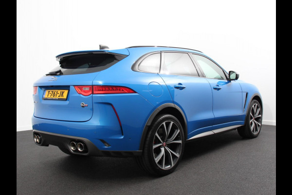 Jaguar F-Pace 5.0 V8 AWD SVR 551 pk Panorama dak Meridian sound Premium Pack Light Pack ACC Leder ADS 360 Camera Cruise control Parkeersensoren Elektrische kofferklep