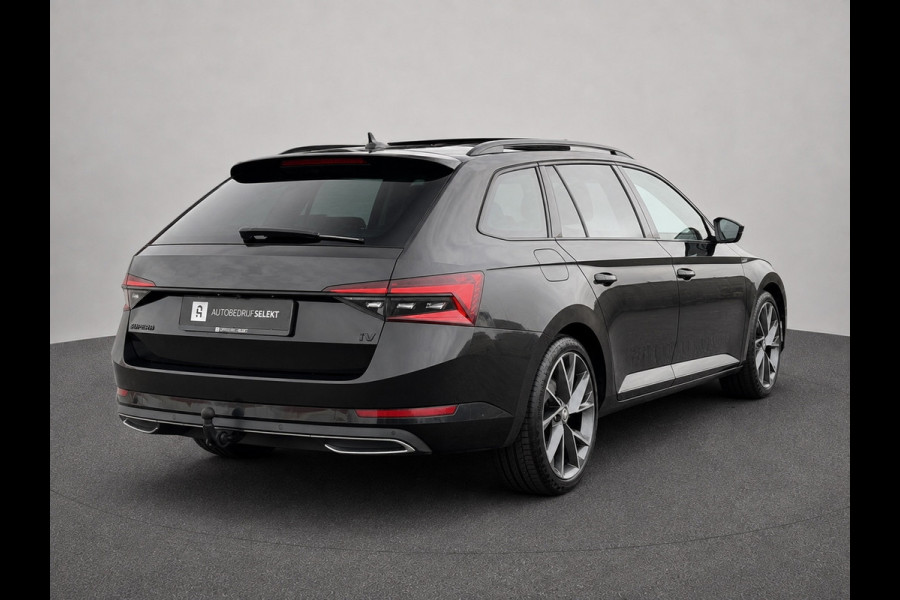 Škoda Superb Combi 1.4 TSI iV Sportline | Pano | Matrix LED | Trekhaak | Memory | ACC | Side Assist | Keyless | Dealer onderhouden