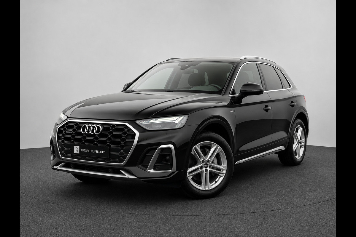 Audi Q5 50 TFSI e S-line | Trekhaak | Carplay | ACC | Stoelverwarming | Elektr. achterklep | DAB+ | LED