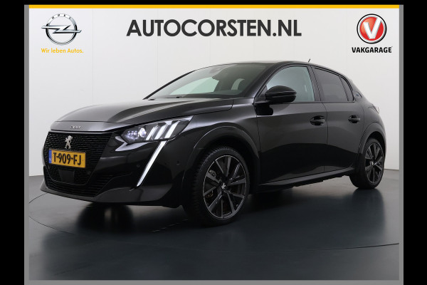 Peugeot e-208 EV GT350 SOH 98% Panoramadak Virtual Cockpit 360°Camera Keyless 3D-Navi Ecc Apple Carplay Android Auto Pdc Sensor dodehoek Regen-Lichtsensor Cruise Control Lmv Privacy Glas Isofix Led DAB Bluetooth 1e Eigenaar Dealeronderhouden Origineel Nederlandse Auto