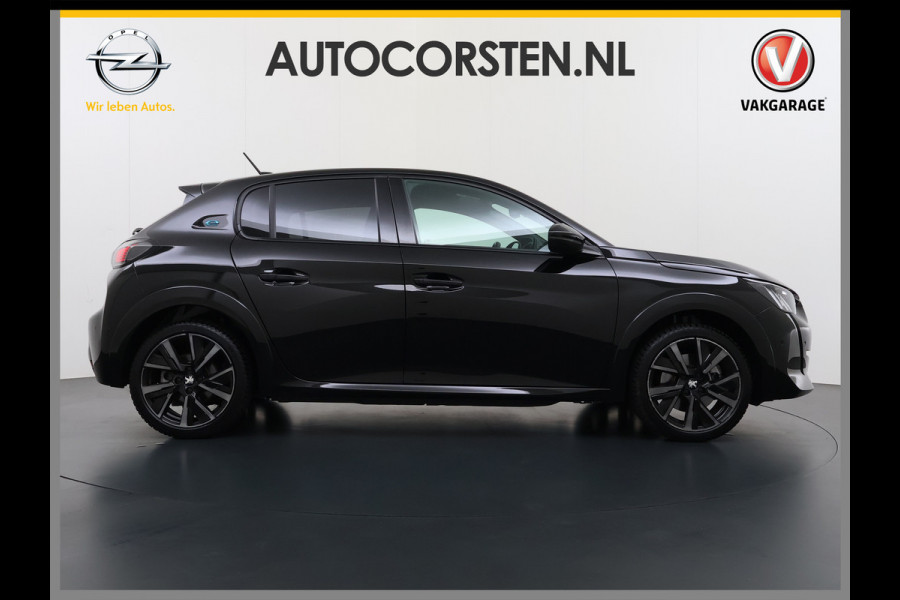 Peugeot e-208 EV GT350 SOH 98% Panoramadak Virtual Cockpit 360°Camera Keyless 3D-Navi Ecc Apple Carplay Android Auto Pdc Sensor dodehoek Regen-Lichtsensor Cruise Control Lmv Privacy Glas Isofix Led DAB Bluetooth 1e Eigenaar Dealeronderhouden Origineel Nederlandse Auto