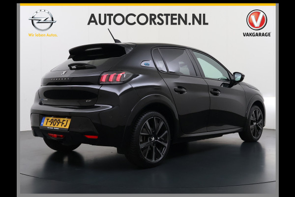 Peugeot e-208 EV GT350 SOH 98% Panoramadak Virtual Cockpit 360°Camera Keyless 3D-Navi Ecc Apple Carplay Android Auto Pdc Sensor dodehoek Regen-Lichtsensor Cruise Control Lmv Privacy Glas Isofix Led DAB Bluetooth 1e Eigenaar Dealeronderhouden Origineel Nederlandse Auto