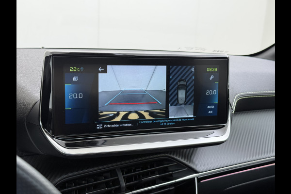 Peugeot e-208 EV GT350 SOH 98% Panoramadak Virtual Cockpit 360°Camera Keyless 3D-Navi Ecc Apple Carplay Android Auto Pdc Sensor dodehoek Regen-Lichtsensor Cruise Control Lmv Privacy Glas Isofix Led DAB Bluetooth 1e Eigenaar Dealeronderhouden Origineel Nederlandse Auto