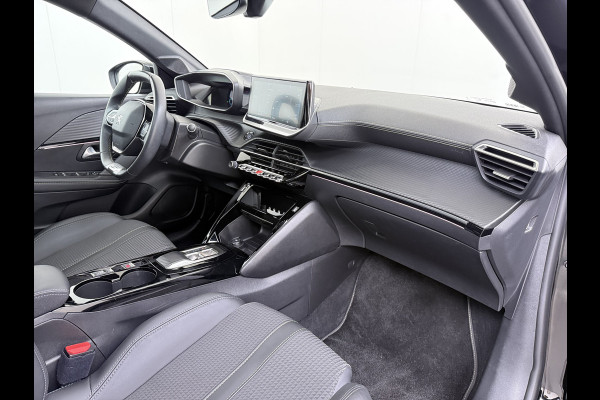 Peugeot e-208 EV GT350 SOH 98% Panoramadak Virtual Cockpit 360°Camera Keyless 3D-Navi Ecc Apple Carplay Android Auto Pdc Sensor dodehoek Regen-Lichtsensor Cruise Control Lmv Privacy Glas Isofix Led DAB Bluetooth 1e Eigenaar Dealeronderhouden Origineel Nederlandse Auto