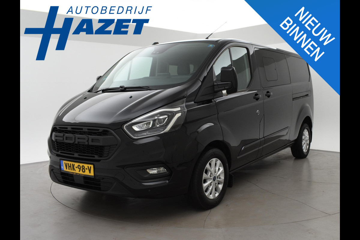 Ford Transit Custom 2.0 TDCI 170 PK AUT. LIMITED DUBBEL CABINE + ADAPTIVE CRUISE | 2 SCHUIFDEUREN | LEDER | XENON | TREKHAAK