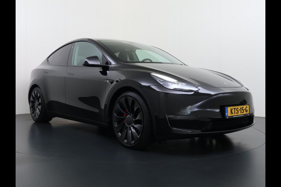 Tesla Model Y Performance AWD 75 kWh VAN:43.900,- VOOR:39.877,- UW HERFSTVOORDEEL:4.023,- SOH 95% | AFN. TREKHAAK | 21 INCH TURBINE VELGEN| TESLA FABRIEKSGARANTIE T/M 01-2027 of 80.000KM!| RESTERENDE FABRIEKSGARANTIE OP DE HOOGVOLTACCU + AANDRIJFLIJN T/M 01-2031 of 192.000KM!