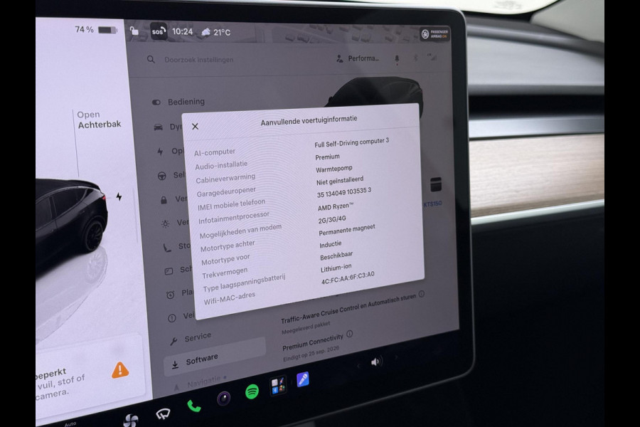 Tesla Model Y Performance AWD 75 kWh VAN:43.900,- VOOR:39.877,- UW HERFSTVOORDEEL:4.023,- SOH 95% | AFN. TREKHAAK | 21 INCH TURBINE VELGEN| TESLA FABRIEKSGARANTIE T/M 01-2027 of 80.000KM!| RESTERENDE FABRIEKSGARANTIE OP DE HOOGVOLTACCU + AANDRIJFLIJN T/M 01-2031 of 192.000KM!