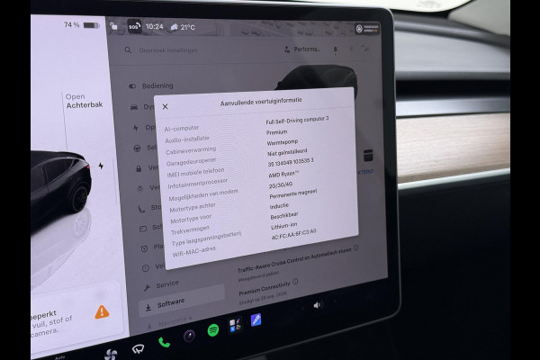 Tesla Model Y Performance AWD 75 kWh VAN:43.900,- VOOR:39.877,- UW HERFSTVOORDEEL:4.023,- SOH 95% | AFN. TREKHAAK | 21 INCH TURBINE VELGEN| TESLA FABRIEKSGARANTIE T/M 01-2027 of 80.000KM!| RESTERENDE FABRIEKSGARANTIE OP DE HOOGVOLTACCU + AANDRIJFLIJN T/M 01-2031 of 192.000KM!
