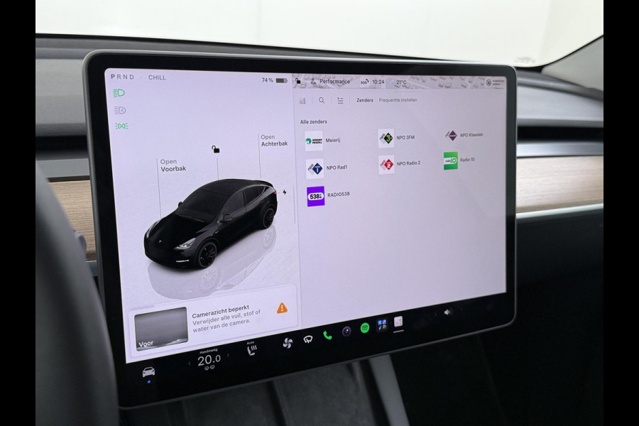 Tesla Model Y Performance AWD 75 kWh VAN:43.900,- VOOR:39.877,- UW HERFSTVOORDEEL:4.023,- SOH 95% | AFN. TREKHAAK | 21 INCH TURBINE VELGEN| TESLA FABRIEKSGARANTIE T/M 01-2027 of 80.000KM!| RESTERENDE FABRIEKSGARANTIE OP DE HOOGVOLTACCU + AANDRIJFLIJN T/M 01-2031 of 192.000KM!
