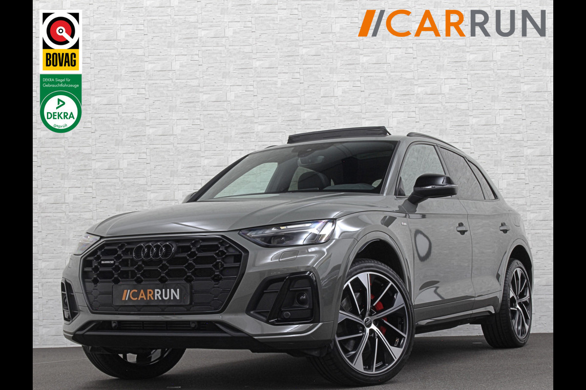 Audi Q5 55 367pk Competition #RS-Leder | ACC | Panorama | Lane Assist | 21" | Sfeerverlichting | Camera | Carplay | Stuurwielverwarming | Black Optic | Draadloos laden | Sportstoelen | 91000,= Nw.Pr. | 10-2024 | 23dkm! | Fabr. Garantie.