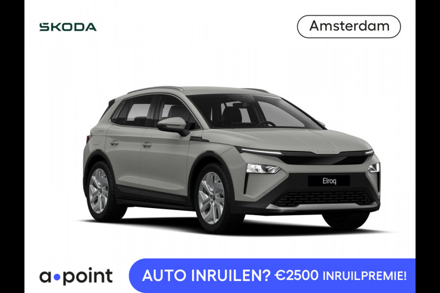 Škoda Elroq 85 Tour 286pk | 286pk | 576km range | Steel Grey | 20'' VEGA Velgen| Android Infotainment + Navigatie | Verwarmbaar Stuurwiel + Voorstoelen | Parkeersens V+A + Achteruitrijcamera | Adaptieve Cruise Control | Blind Spot Assist