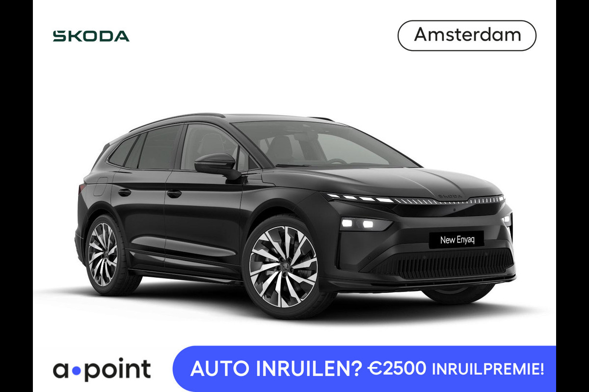 Škoda Enyaq 85 Sportline Tour Edition 286 pk | Trekhaak | Panorama Dak | Winter Pakket | Business Upgrade pakket - Advanced | Velgen: 21" lichtmetalen velgen Supernova, zwart gepolijst