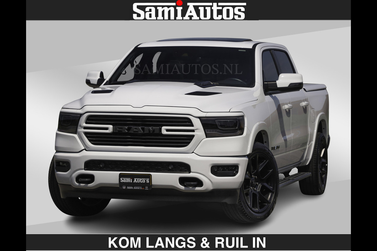 Dodge Ram DEMO | SPORT V8 5.7 402PK | Krachtige Hemi | Panorama Dak | 12' Scherm Comfortabele Dubbele Cabine met Royale 5 Zitplaatsen | NIEUW EN BPM vrij | Nu Leverbaar uit Voorraad | Nr 2529 - 1277 | De specialist in Amerikaanse pick‑ups in Nederland en Europa.