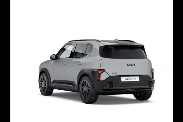 Kia EV2 Black-Line 61 kWh | 5p. | Actieprijs* | Navi. | Clima. | Adapt. Cruise | Stoel&Stuur Verwarming | Dakrails | 15L Frunk | Harman Kardon | Glazen Kanteldak | Vegan Lederen Stoelbekleding 'Black-Line' | Dodehoekcamera