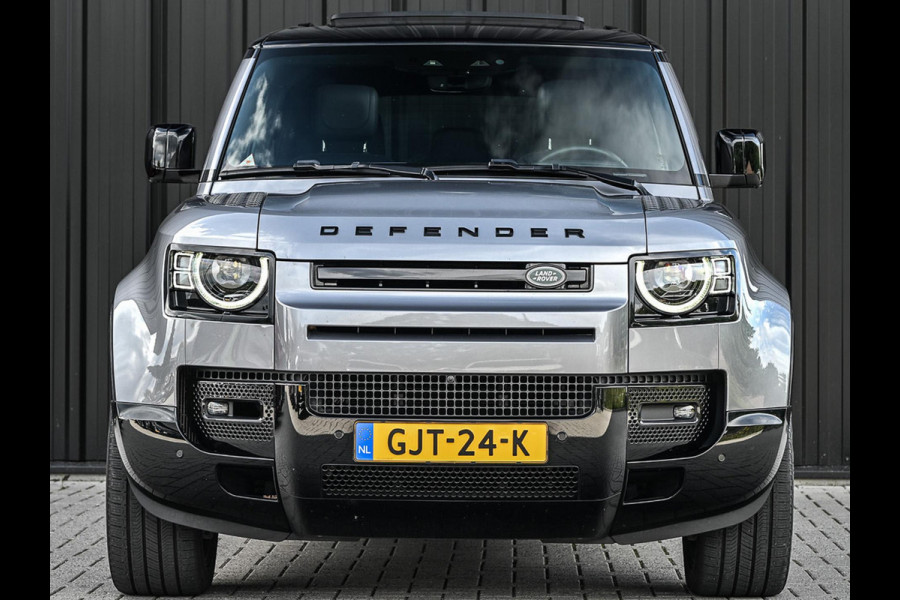Land Rover Defender 110 2.0 P400e 110 X-Dynamic HSE | Panoramadak | NL-Auto | Dealeronderhouden | Meridian Sound | HUD | 360 Camera | Luchtvering | Stoelverwarming + Ventilatie  | Memory Seats | Trekhaak | Koelbox | Ambiance Interieur |