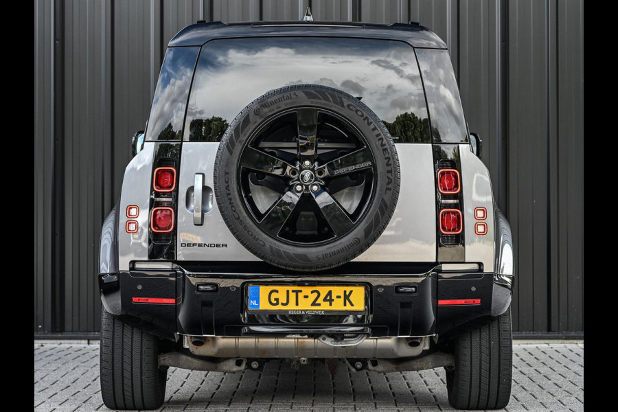 Land Rover Defender 110 2.0 P400e 110 X-Dynamic HSE | Panoramadak | NL-Auto | Dealeronderhouden | Meridian Sound | HUD | 360 Camera | Luchtvering | Stoelverwarming + Ventilatie  | Memory Seats | Trekhaak | Koelbox | Ambiance Interieur |