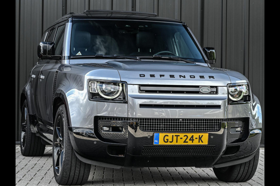 Land Rover Defender 110 2.0 P400e 110 X-Dynamic HSE | Panoramadak | NL-Auto | Dealeronderhouden | Meridian Sound | HUD | 360 Camera | Luchtvering | Stoelverwarming + Ventilatie  | Memory Seats | Trekhaak | Koelbox | Ambiance Interieur |