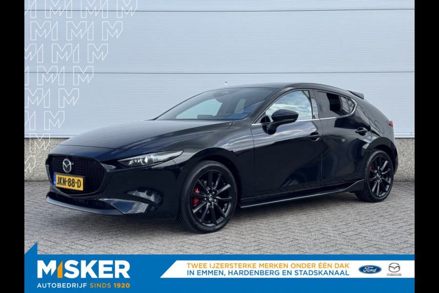 Mazda 3 2.0 ltr, 187pk X, Takumi, AERO PACK! ROOD LEDER
