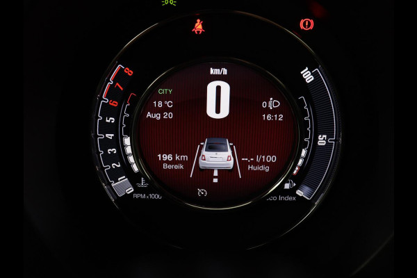 Fiat 500 1.0 Hybrid Launch Edition | Vouwdak | Leder | Bluetooth | Navigatie | Virtueel dashboard | 16" velgen