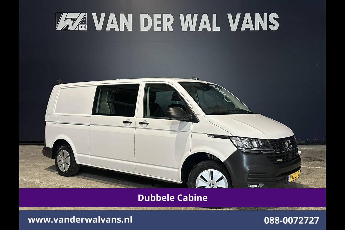 Volkswagen Transporter 2.0 TDI 150pk 4Motion L2H1 Dubbele Cabine Euro6 Airco | 5-Zits | Apple Carplay | Cruisecontrol | Omvormer Android Auto, 2500kg Trekhaak, Leder, Parkeersensoren, Achterklep