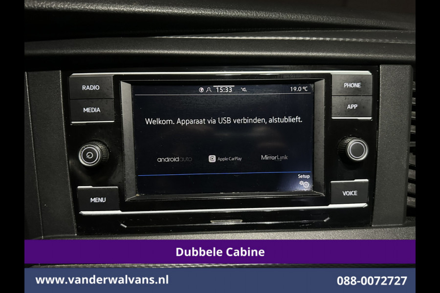 Volkswagen Transporter 2.0 TDI 150pk 4Motion L2H1 Dubbele Cabine Euro6 Airco | 5-Zits | Apple Carplay | Cruisecontrol | Omvormer Android Auto, 2500kg Trekhaak, Leder, Parkeersensoren, Achterklep