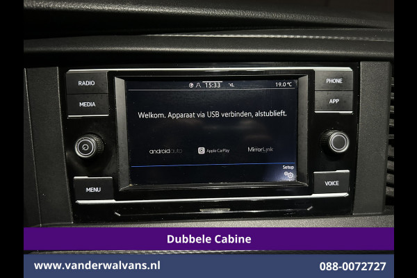 Volkswagen Transporter 2.0 TDI 150pk 4Motion L2H1 Dubbele Cabine Euro6 Airco | 5-Zits | Apple Carplay | Cruisecontrol | Omvormer Android Auto, 2500kg Trekhaak, Leder, Parkeersensoren, Achterklep