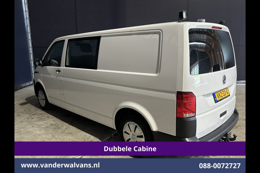 Volkswagen Transporter 2.0 TDI 150pk 4Motion L2H1 Dubbele Cabine Euro6 Airco | 5-Zits | Apple Carplay | Cruisecontrol | Omvormer Android Auto, 2500kg Trekhaak, Leder, Parkeersensoren, Achterklep
