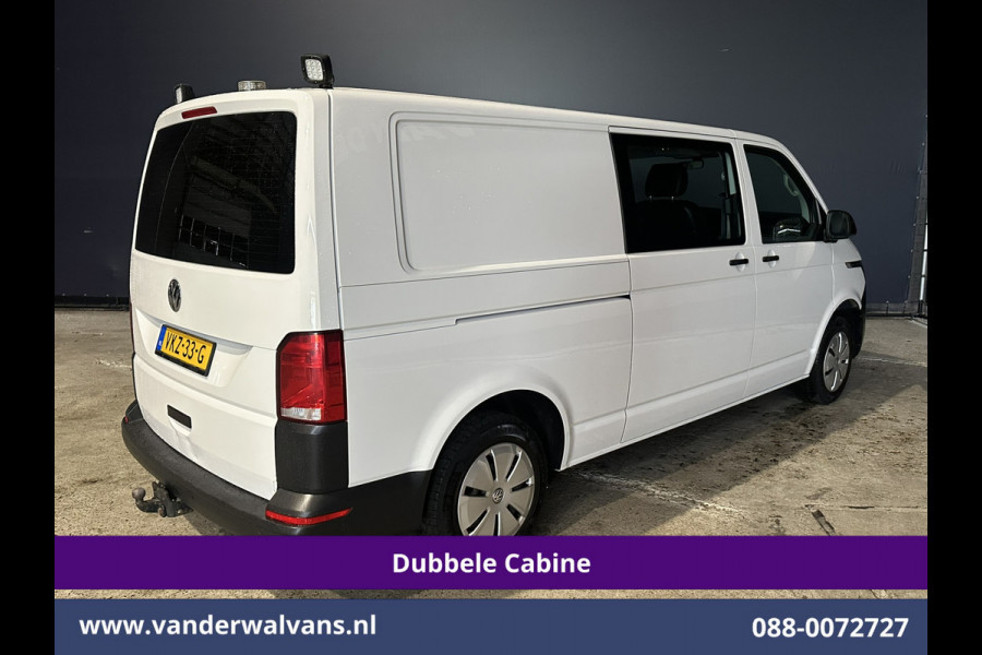 Volkswagen Transporter 2.0 TDI 150pk 4Motion L2H1 Dubbele Cabine Euro6 Airco | 5-Zits | Apple Carplay | Cruisecontrol | Omvormer Android Auto, 2500kg Trekhaak, Leder, Parkeersensoren, Achterklep