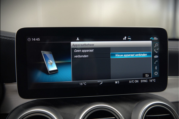 Mercedes-Benz C-Klasse Estate 300 e Business Solution AMG | Panoramadak | Stoelverwarming | 360 Camera | Dodehoekdetectie | Cruise Control | Apple Carplay | Navigatie | Trekhaak | DAB | Ambiance Verlichting | Multibeam | SOH 89,49%