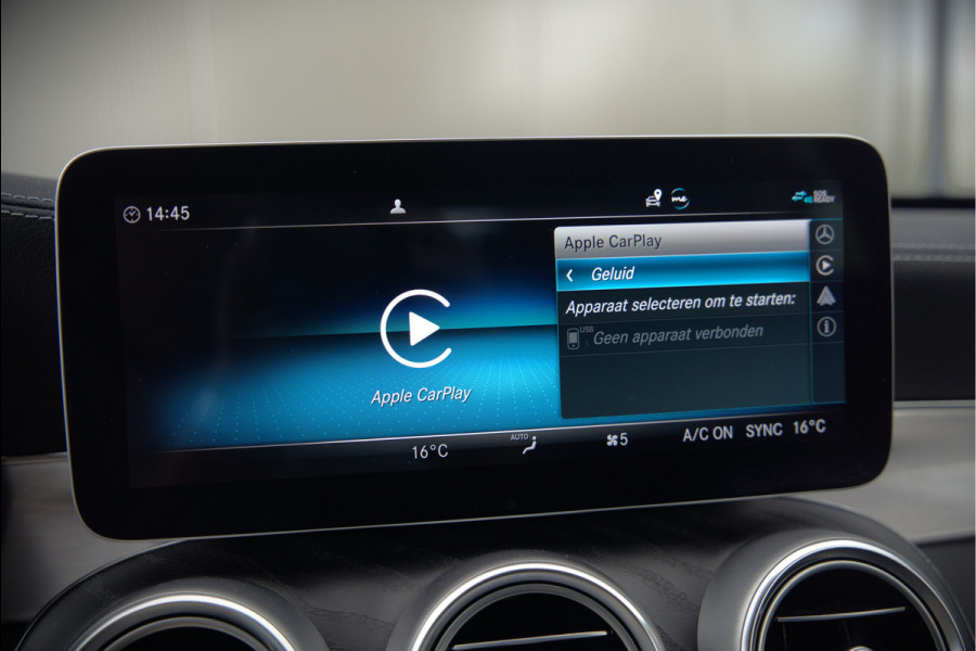Mercedes-Benz C-Klasse Estate 300 e Business Solution AMG | Panoramadak | Stoelverwarming | 360 Camera | Dodehoekdetectie | Cruise Control | Apple Carplay | Navigatie | Trekhaak | DAB | Ambiance Verlichting | Multibeam | SOH 89,49%