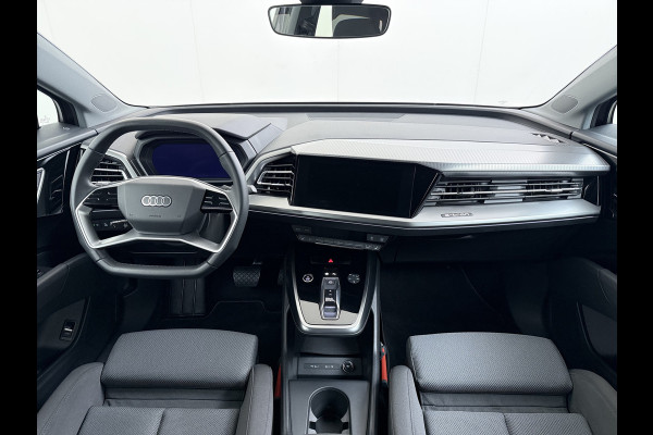 Audi Q4 e-tron 40 82kWh Trekhaak Matrix Led 19" Sportst.+Verwarmd Apple Carplay Android Navi Launch Edition Advanced Ecc Pdc Elek.Achterklep Cruise Control Lmv Isofix DAB 1.000KG Trekgewicht 1e Eigenaar Origineel Nederlandse Auto