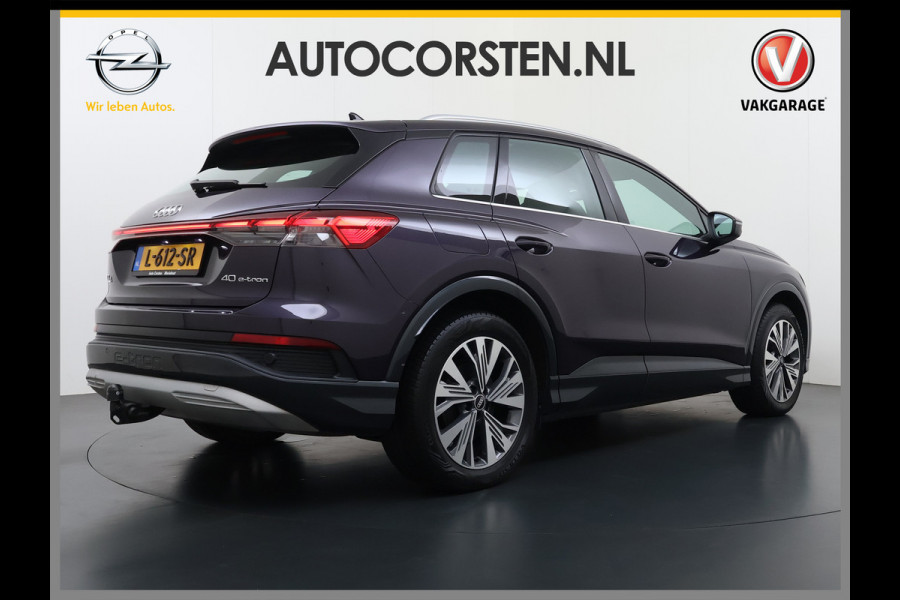 Audi Q4 e-tron 40 82kWh Trekhaak Matrix Led 19" Sportst.+Verwarmd Apple Carplay Android Navi Launch Edition Advanced Ecc Pdc Elek.Achterklep Cruise Control Lmv Isofix DAB 1.000KG Trekgewicht 1e Eigenaar Origineel Nederlandse Auto