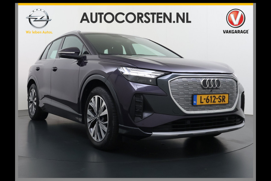 Audi Q4 e-tron 40 82kWh Trekhaak Matrix Led 19" Sportst.+Verwarmd Apple Carplay Android Navi Launch Edition Advanced Ecc Pdc Elek.Achterklep Cruise Control Lmv Isofix DAB 1.000KG Trekgewicht 1e Eigenaar Origineel Nederlandse Auto