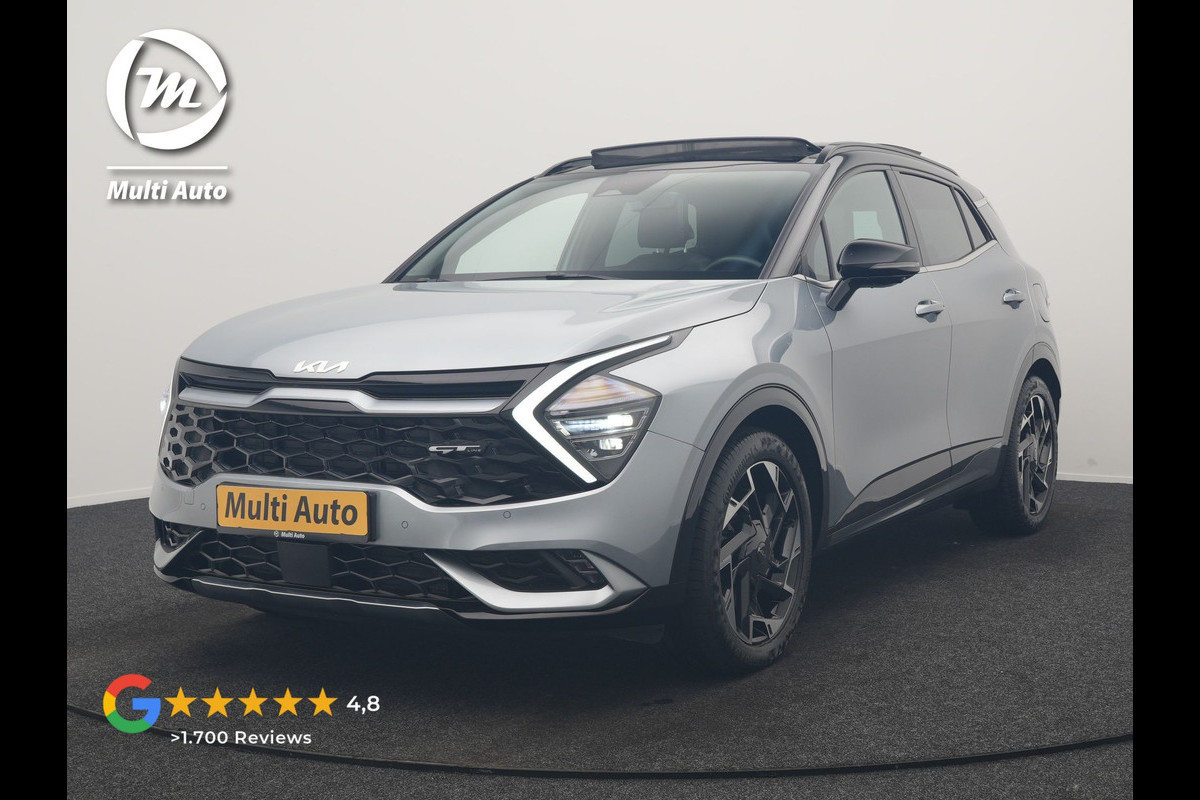 Kia Sportage 1.6 T-GDi Hybrid MHEV GT-Line 230pk Dealer O.H | Trekhaak Afn. | Panodak | Adaptive Cruise | 360 Camera | Harman / Kardon | Leeren Sportstoelen Memory & Ventilatie | Keyless | Apple Carplay | Stuur & Stoelverwarming | Sfeerverlichting | Virtual | Navigatie | DAB | 19"L.M |