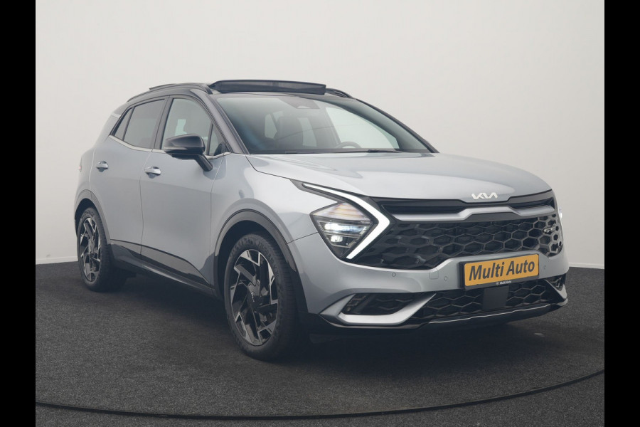Kia Sportage 1.6 T-GDi Hybrid MHEV GT-Line 180pk Dealer O.H | Trekhaak Afn. | Panodak | Adaptive Cruise | 360 Camera | Harman / Kardon | Leeren Sportstoelen Memory & Ventilatie | Keyless | Apple Carplay | Stuur & Stoelverwarming | Sfeerverlichting | Virtual | Navigatie | DAB | 19"L.M |