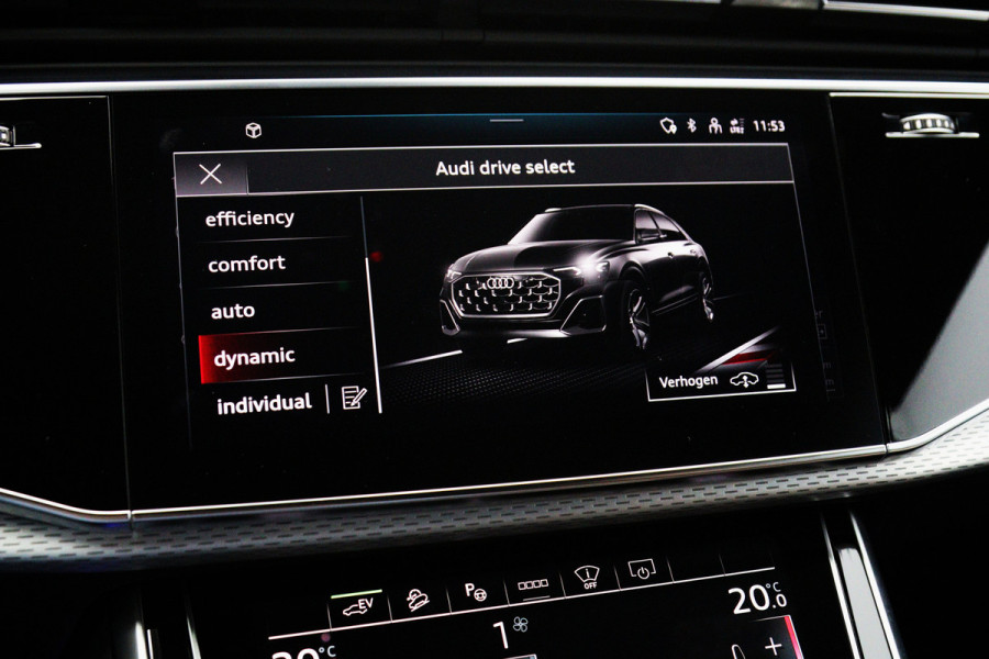 Audi Q8 60 TFSI e 490 PK Quattro S-Line Pro Line Competition PHEV, Panoramadak, Trekhaak, RS-Stoelen, Bang&Olufsen, Memory, Sfeerverlich