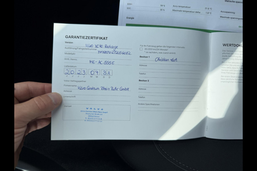 Volvo XC40 Recharge Core SOH 94%| VOLVO DEALER ONDERHOUDEN| ACHTERUITRIJCAMERA| APPLE CARPLAY/ ANDROID AUTO| RIJKLAARPRIJS INCL. 12 MND BOVAG GARANTIE